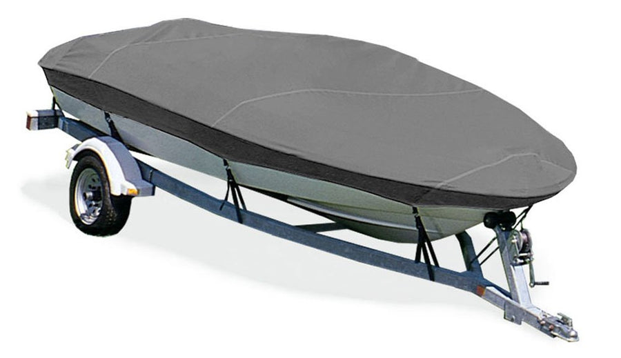 Trailerite Taylor Made Products Semi-Custom Boat Cover for V-Hull Fishing Boats with Outboard Motor, Multiple Sizes and Colors