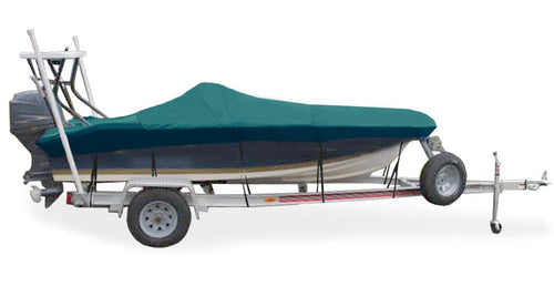 Trailerite TAYLOR MADE PRODUCTS Semi-Custom Boat Cover for Flats Boats with Outboard Motor, Teal (15'6" - 16'5" CL x 80" B)
