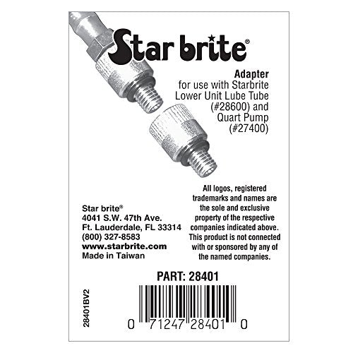 Lower Unit STAR BRITE 8mm Adapter Fitting – For Nissan, Yamaha, Tohatsu & Honda Outboards (028401)
