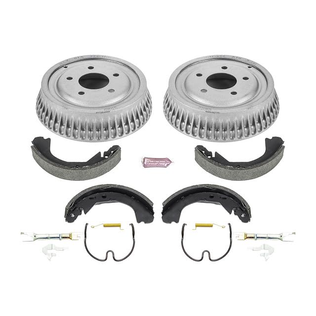 Power Stop Autospecialty KOE15340DK Rear Replacement Brake Kit-OE Brake Drums & Ceramic Brake Pads For Chevrolet Classic 2004-2005, Chevrolet Malibu 1997-2003 [Model Specific]