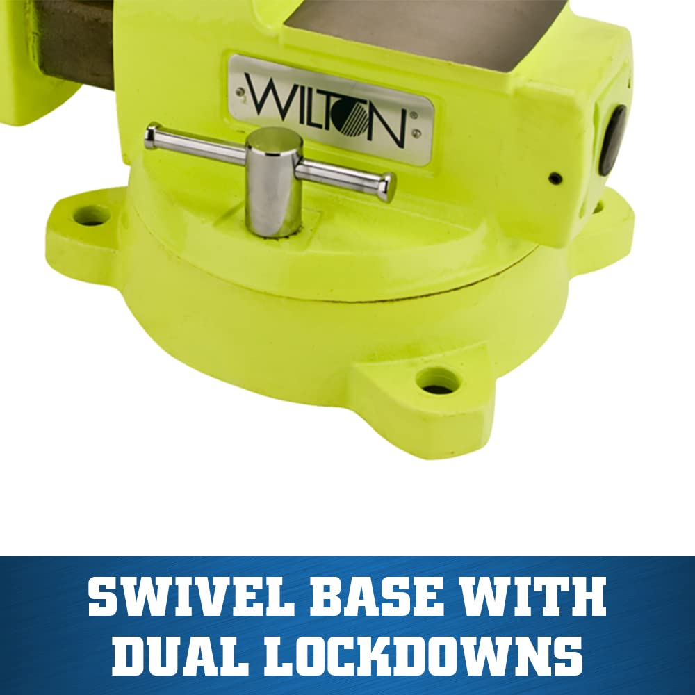 Wilton Safety High-Vis Bench Vise, 5" Jaw Width, 5-1/4" Jaw Opening, 3-3/4" Throat (Model 1550)