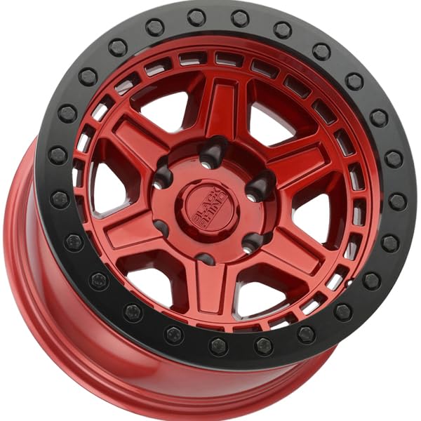 RENO Black Rhino Hard Alloys 17X9, 5X5.0, 4.29, -18mm CANDY RED W/ BLACK RING & BOLTS - 1790REN-85127R71
