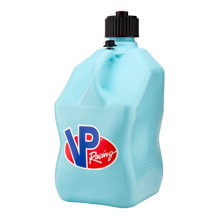 5.5 Gallon VP Racing Motorsport Racing Jug with Contoured Handle, Multipurpose Cap and Rubber Gaskets, Sky (1 Pack)