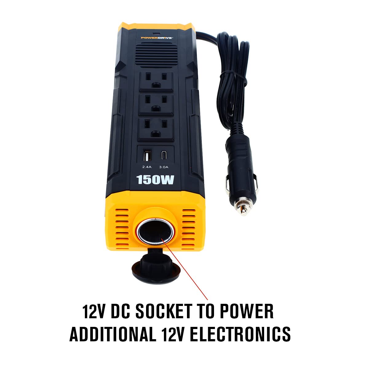 150 Watt PowerDrive PWD150S Inverter Power Strip