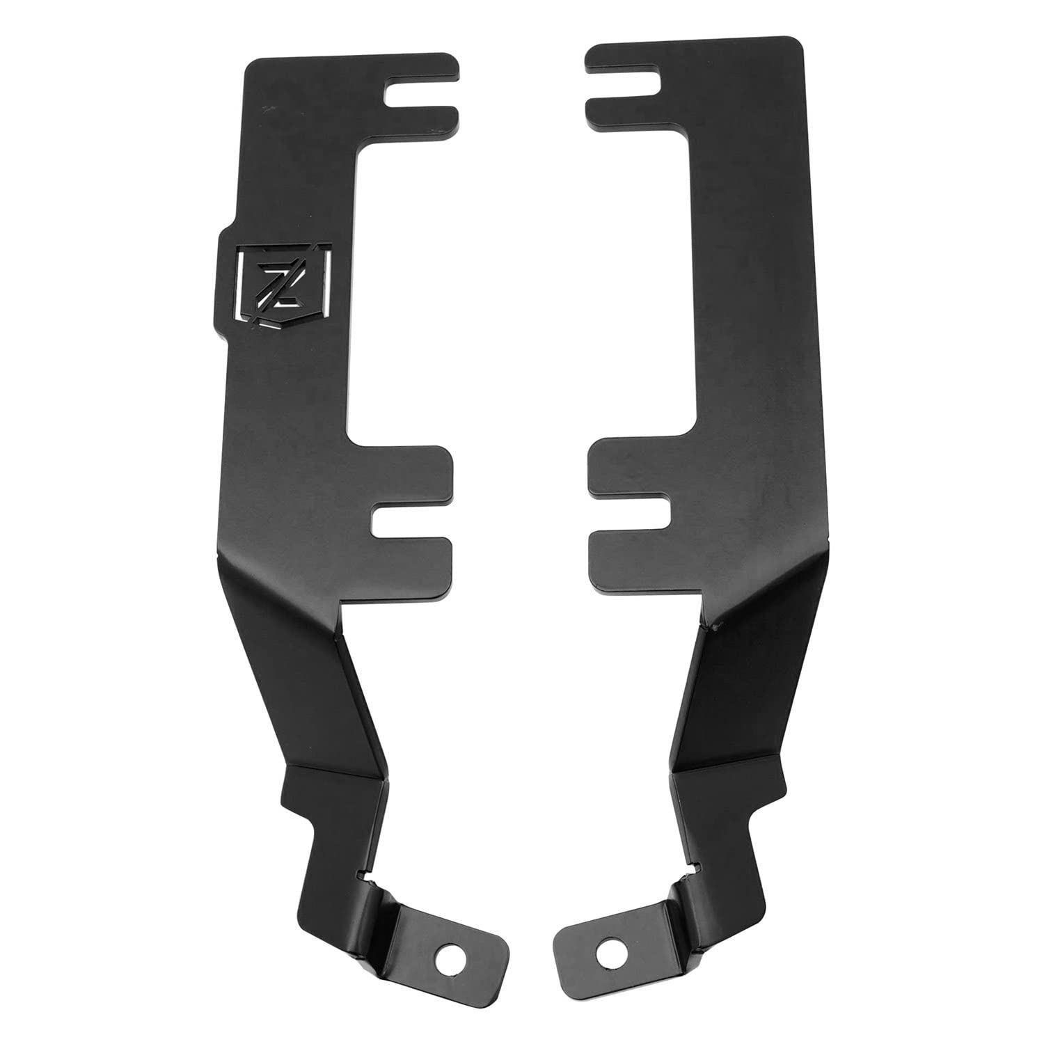 ZROADZ LED Ditch Hood Hinge Kit - Compatible w/ 2015-2019 Chevy Silverado 2500 3500 - Incl. (2) 3 Inch Pod LED Lights - Mild Steel Gloss Black Finish - Easy Bolt-On Installation - PN #Z361221-KIT2