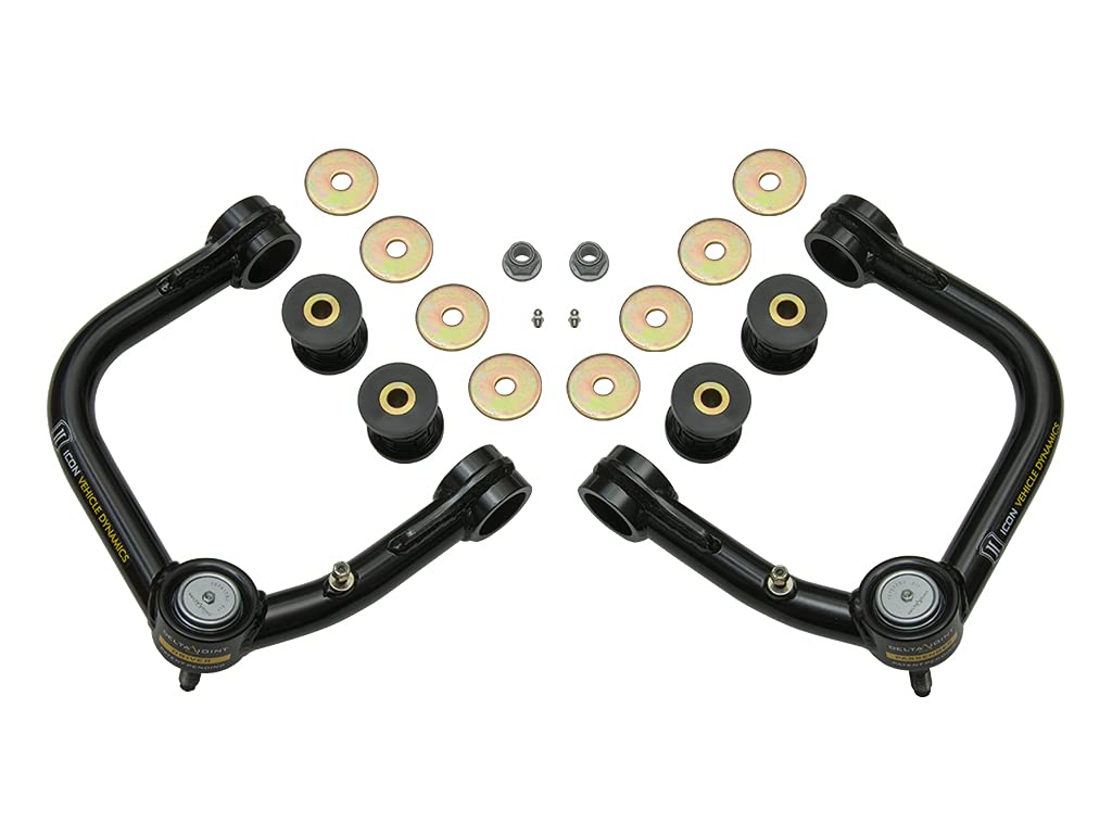 ICON Front Tubular Upper Control Arm w/Delta Joint Kit, Compatible with 2005-Up Toyota Tacoma, 58450DJ
