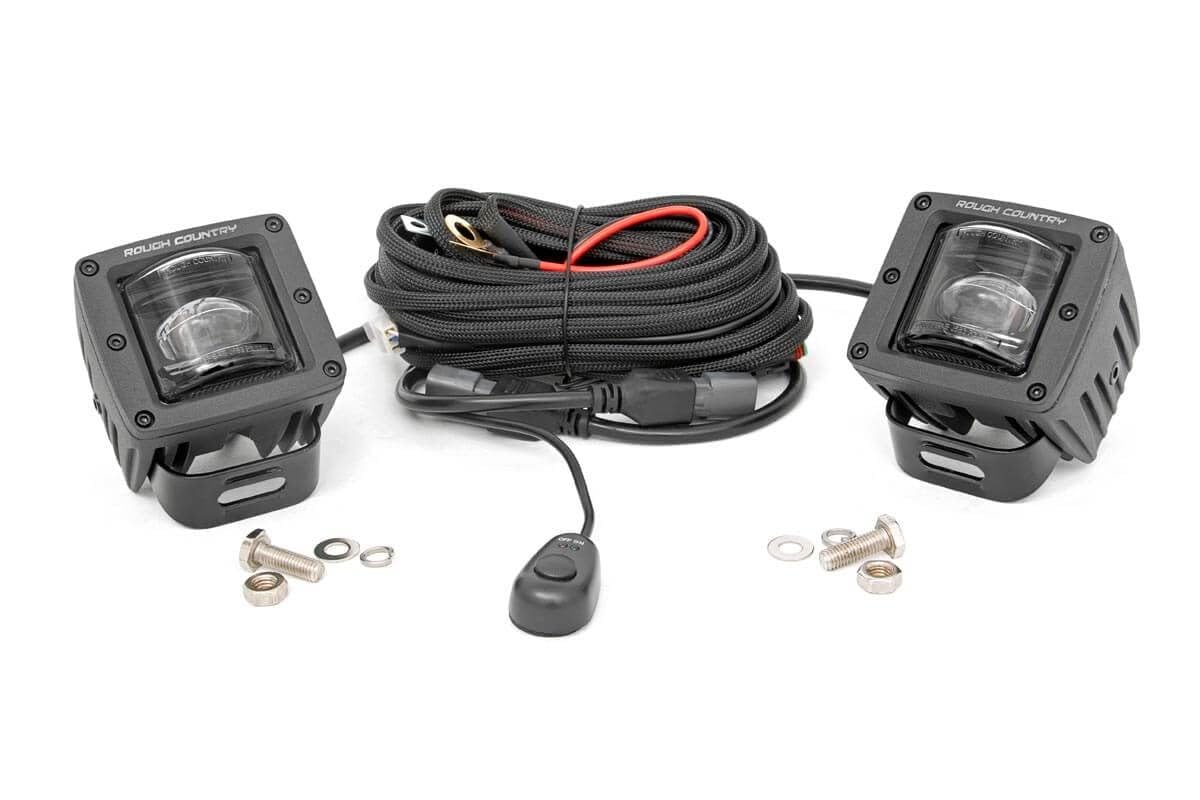 2" Rough Country SAE LED Fog Lights | 2400 Lumens | Pair - 70907