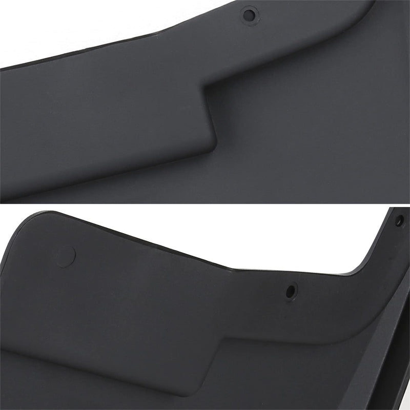Front+Rear Spec-D Tuning Splash Guard Mud Flaps Compatible with Ford F150 w/o Wheel Lip Heavy Duty 2015-2018