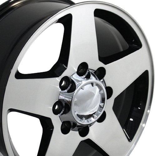 Black Machined Wheel OE Wheels LLC CV91A-20085-8650-12MB Painted (20 x 8.5 inches /8 x 165 mm, 12 mm Offset)