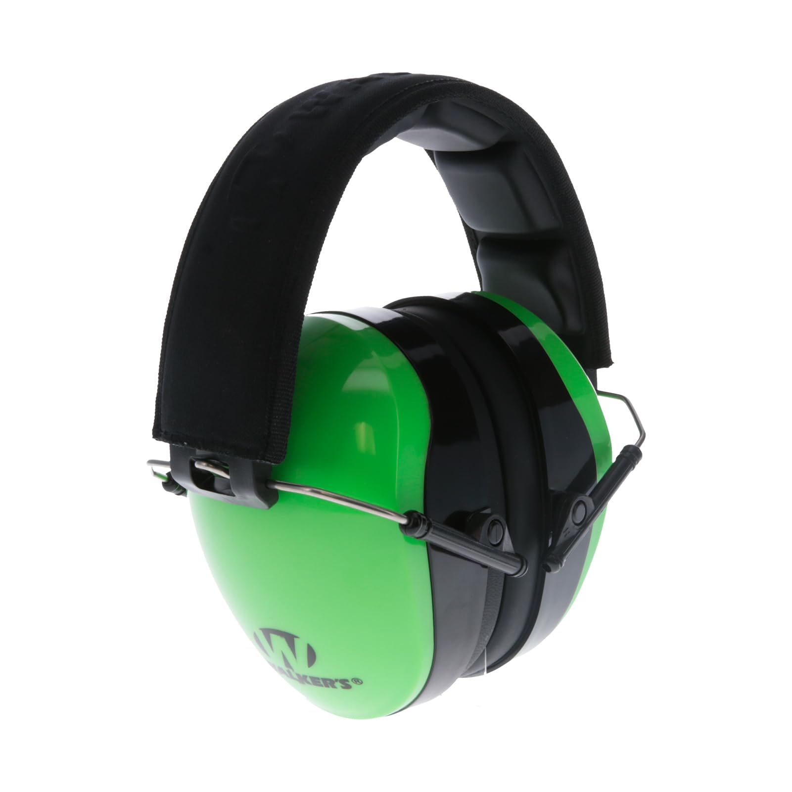 Walker's Passive Dual Colored Muff - Compact Folding Lightweight 26dB NRR Hunting Gun Range Shooting Hearing Protection Muff w/Padded Headband & PVC Earpads, Hi-Vis Green