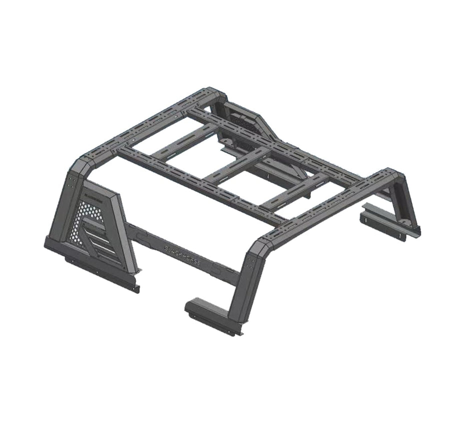 Armour II Black Horse Roll Bar W/Overland II Compatible with 14-22 Chevy Silverado 1500|14-24 GMC Sierra 1500|15-24 Ford F-150|15-24 Ram 1500|07-24 Tundra-AR2-01BOV1