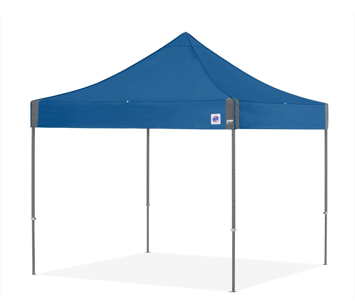 E-Z UP Eclipse Instant Shelter Canopy, Gray Steel Frame and Professional Grade Royal Blue Top, 10' x 10'