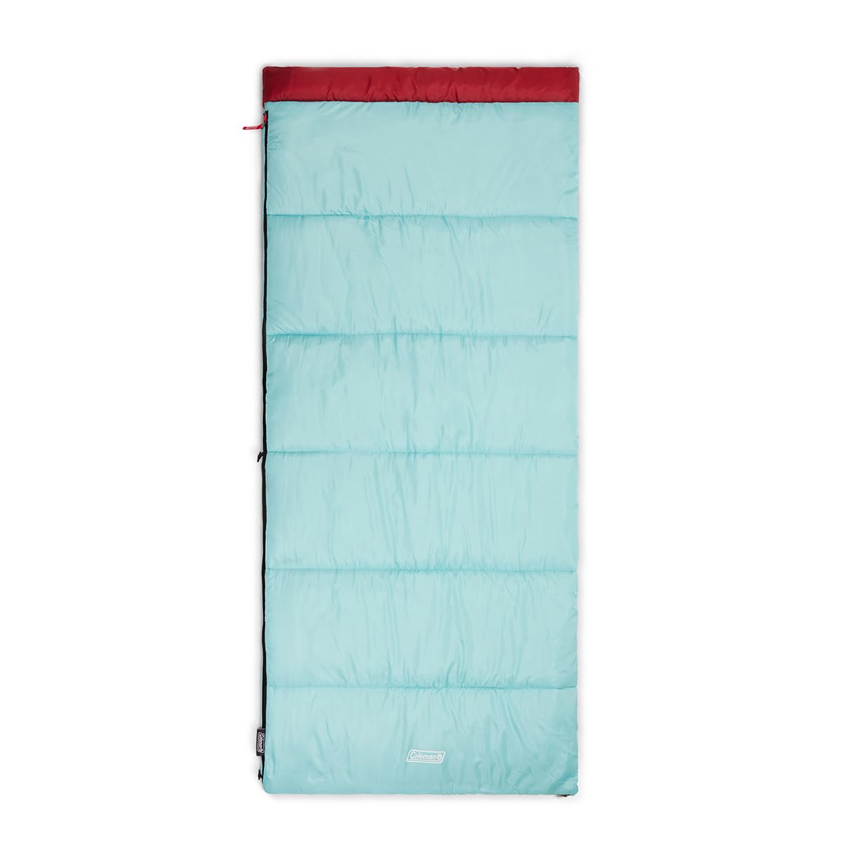 Coleman 30/40/50°F Flatlands Sleeping Bag, Made from 100% Recycled Material, Big & Tall Options, Cool-Weather Sleeping Bag for Camping, Sleepovers, Guests & More
