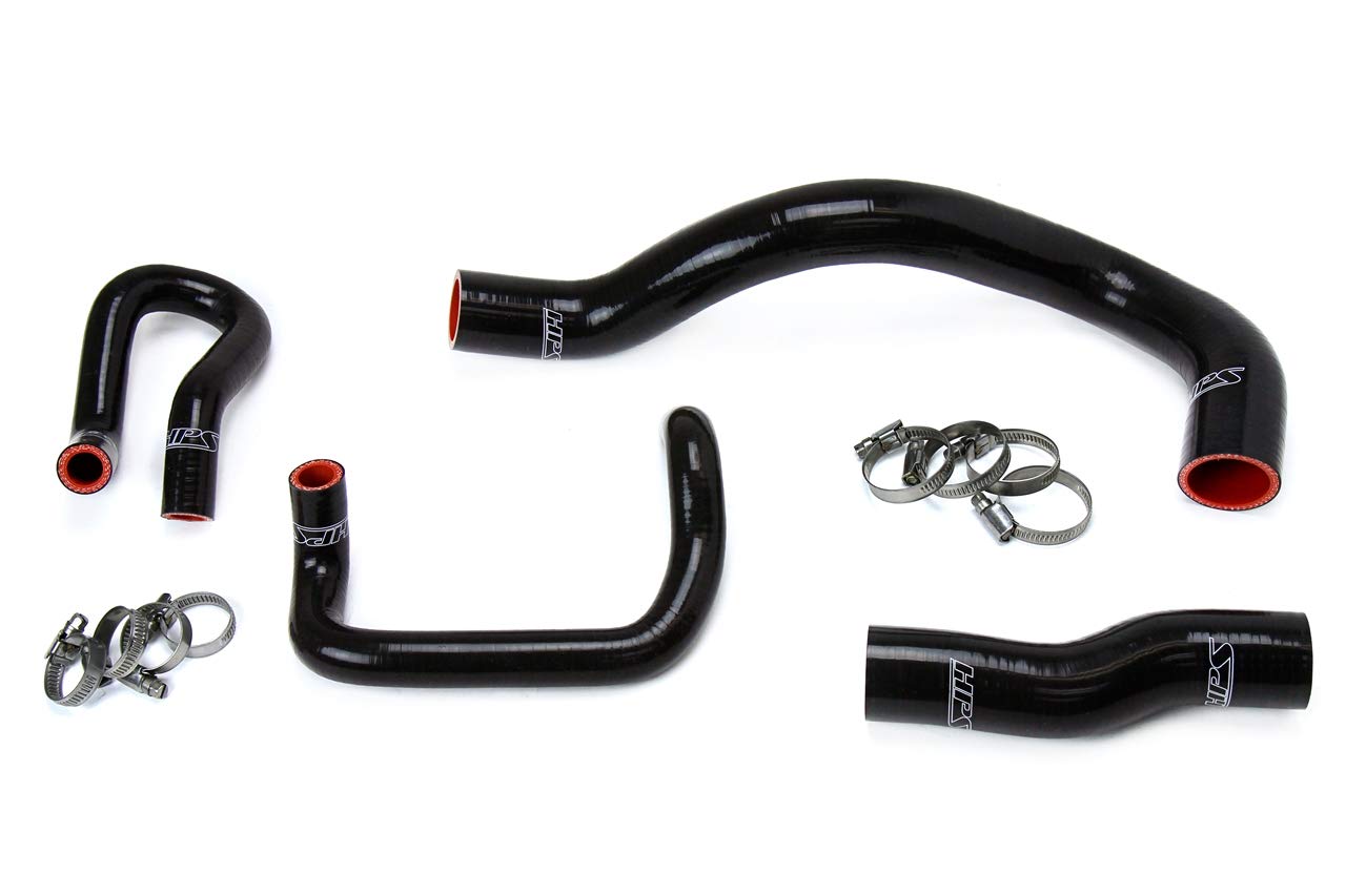 Black HPS 57-1641-BLK Silicone Radiator and Heater Hose Kit Coolant