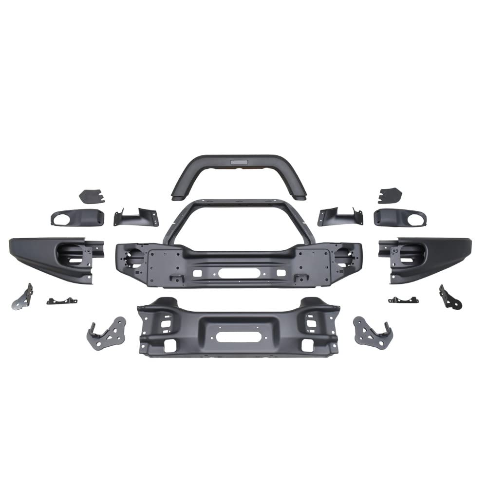 AEV Front Bumper EX (Standard Flare) for 2018-2026 JL Wrangler/Gladiator - High Clearance, Hot Stamped Boron Steel with Superior Winch Access and Visibility