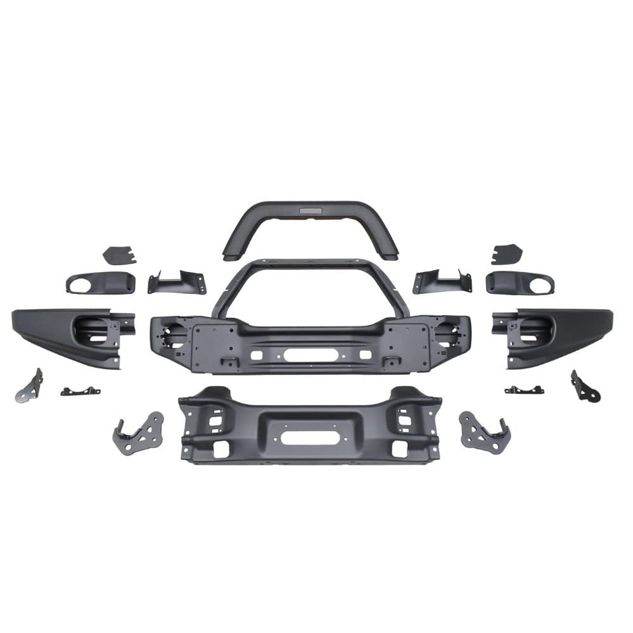 AEV Front Bumper EX (Standard Flare) for 2018-2026 JL Wrangler/Gladiator - High Clearance, Hot Stamped Boron Steel with Superior Winch Access and Visibility