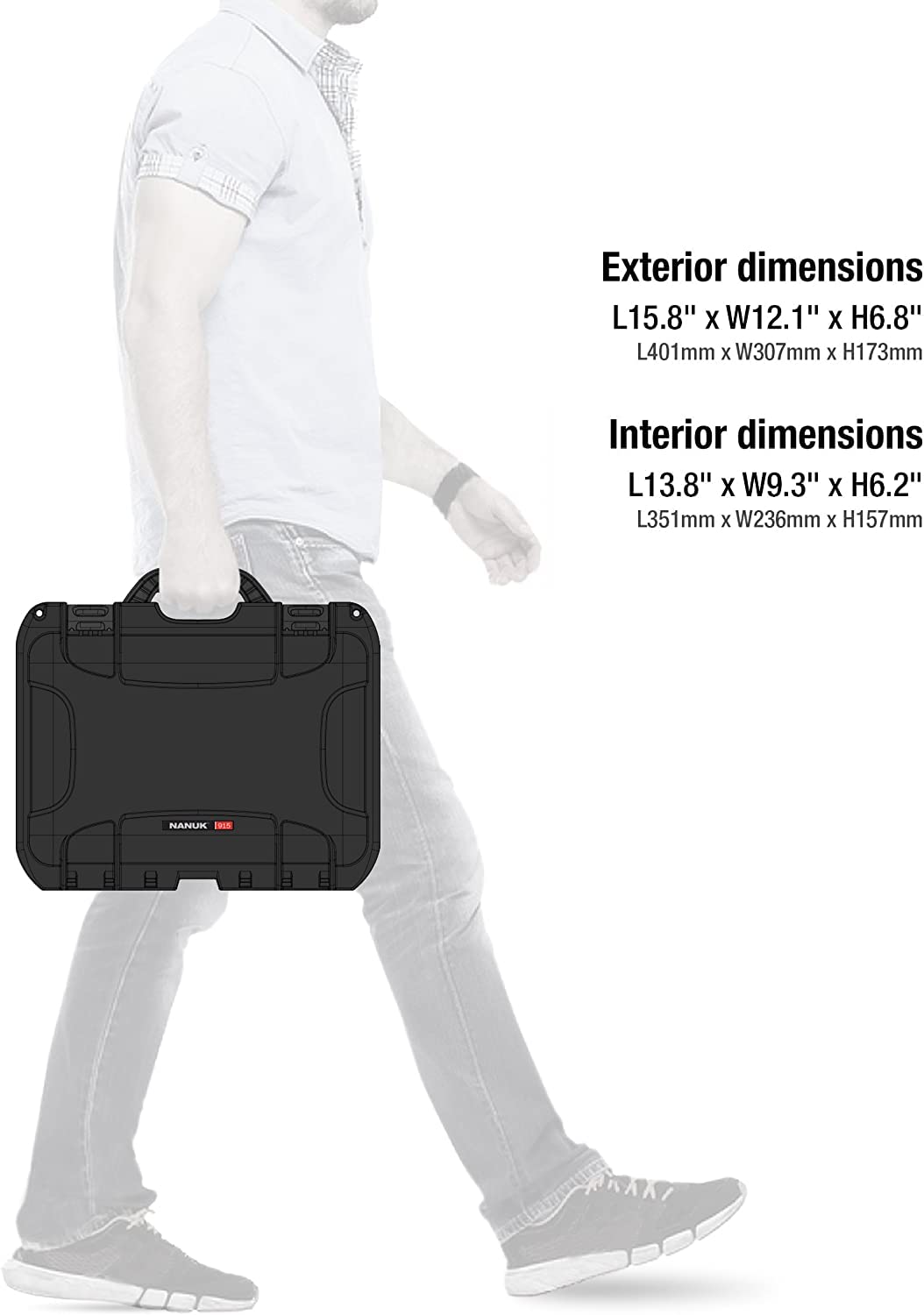 Waterproof Nanuk 920 Hard Case with Foam Insert for DJI Ronin-S 3 Mini Creator Combo Kit, Black