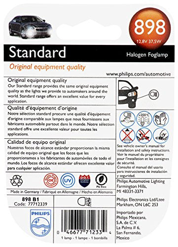 898 Philips Standard Fog Bulb (Pack of 1)