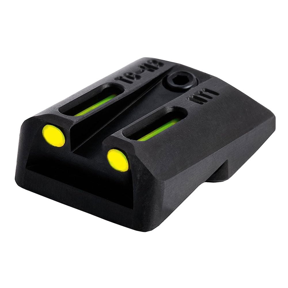 Tritium & Fiber-Optic TRUGLO Handgun Sight | Durable Compact High-Visible Green Front & Yellow Rear Night Sight Set, Compatible with 1911 .260/.450 Handguns