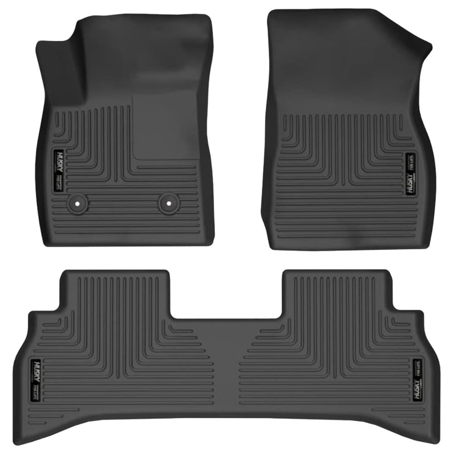 Weatherbeater Husky Liners Floor Mats | Fits 2021-2025 Chevrolet Trailblazer (Front Wheel Drive Models only) | Front & 2nd Row, 3-pc Black - 95161