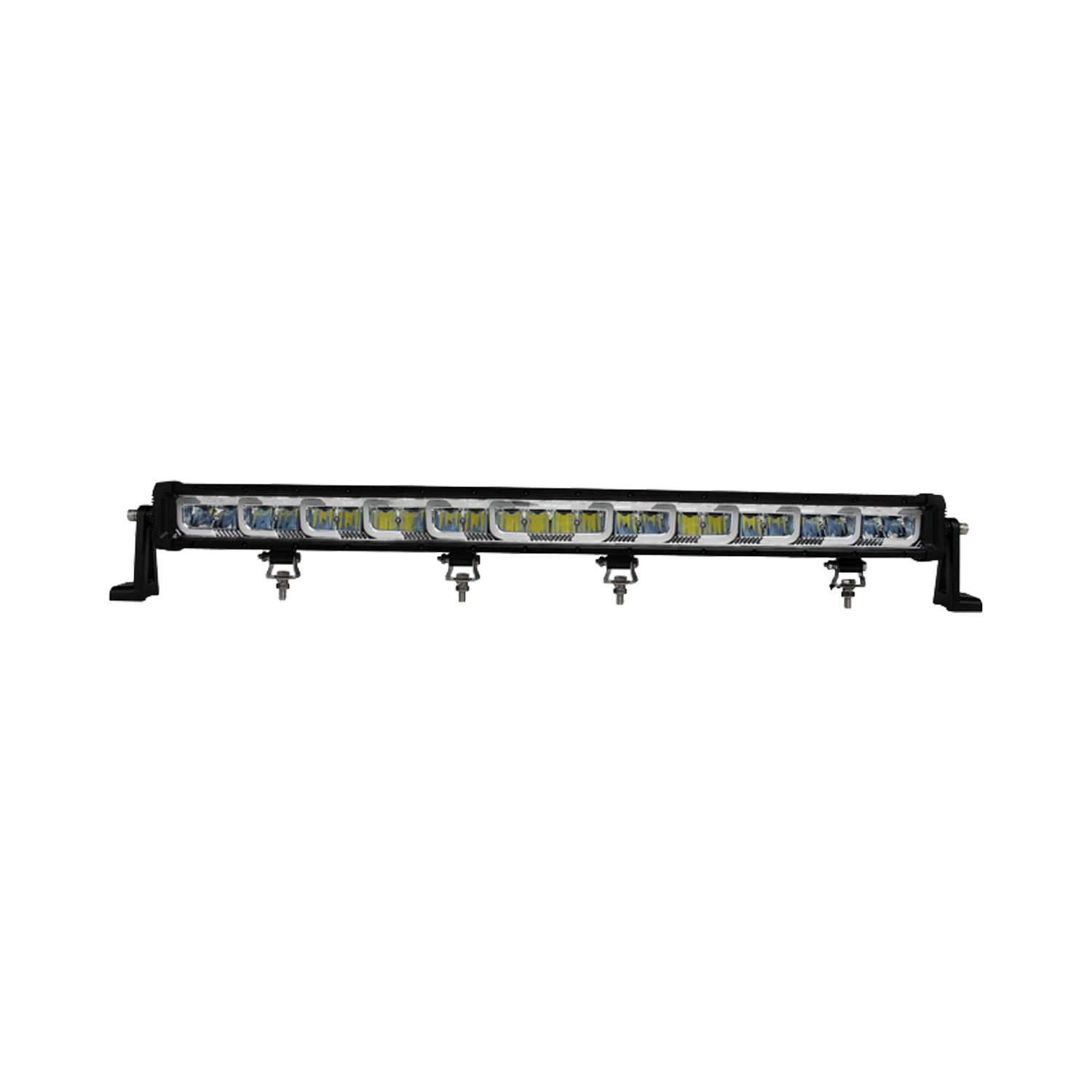 32SRSAUX Trailfx Light Bar, LED, 32 Inch Length, 24 Clear OSRAM 8 Watt Bulb, 192 Watt, 30 Degree Spot/ 60 Degree Flood Beam, Polycarbonate Lens, Black Aluminum Housing, With Wiring Harness/Brackets
