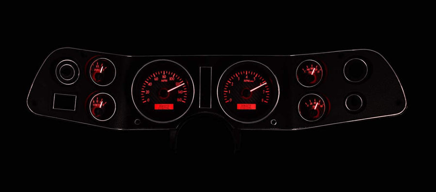 Chevy Camaro 1970-81 VHX System, Carbon Fiber Face - Red Display