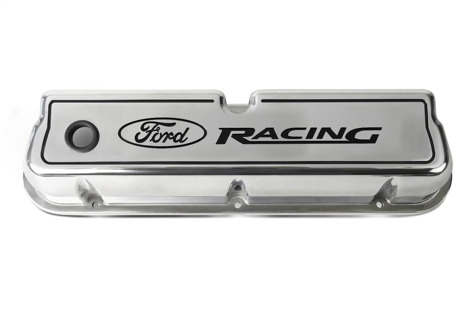 Ford Performance Parts Compatible with/Replacement for - 302-001 - Die Cast Alm Valve Cover Set w/Compatible with/Replacement for Ford Racing Logo