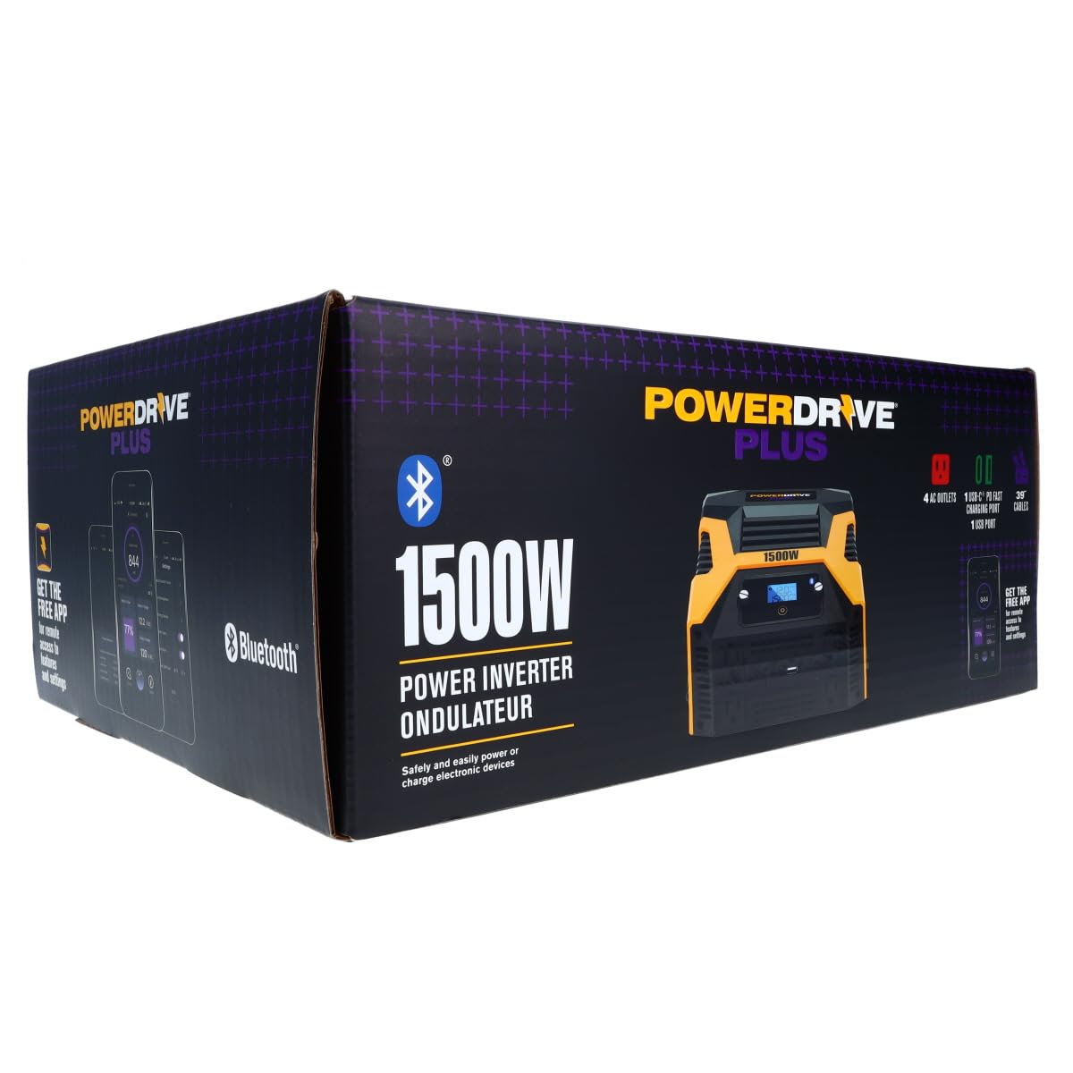 1500 Watt PowerDrive Plus PWD1500P Inverter with Bluetooth(R) Wireless Technology and Remote Control
