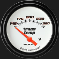 Velocity White Classic Instruments 2 5/8" Transmission Temperature Gauge VS227WBLF