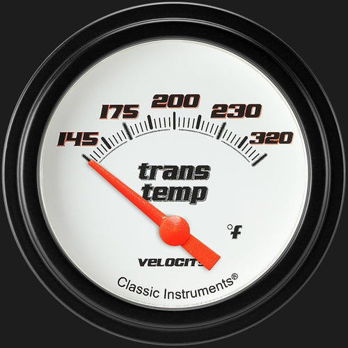 Velocity White Classic Instruments 2 5/8" Transmission Temperature Gauge VS227WBLF
