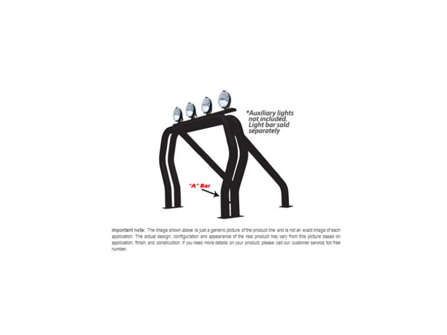 Bed Bar Go Rhino Component - Pair of Kickers (Between wheel wells) | Mild Steel, Black | 9370B