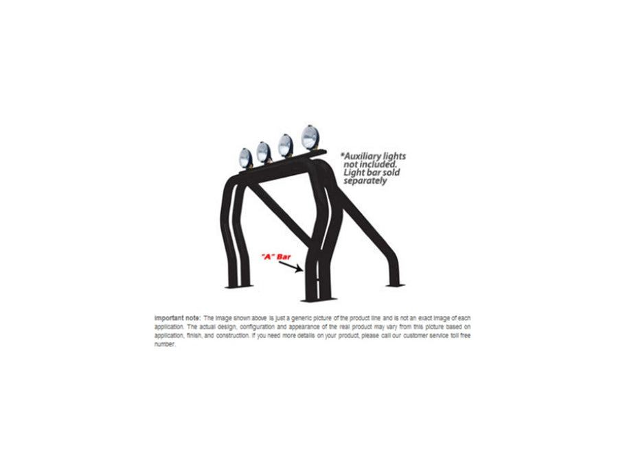 Bed Bar Go Rhino Component - Pair of Kickers (Between wheel wells) | Mild Steel, Black | 9370B