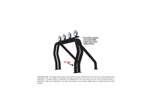 Bed Bar Go Rhino Component - Pair of Kickers (Between wheel wells) | Mild Steel, Black | 9370B