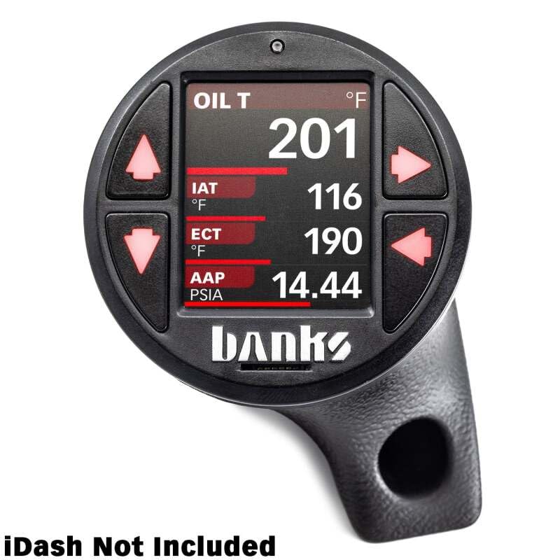 iDash Stealth Single Gauge Pod Kit Banks Power 63371 18-23 fits Wrangler™/Gladiator