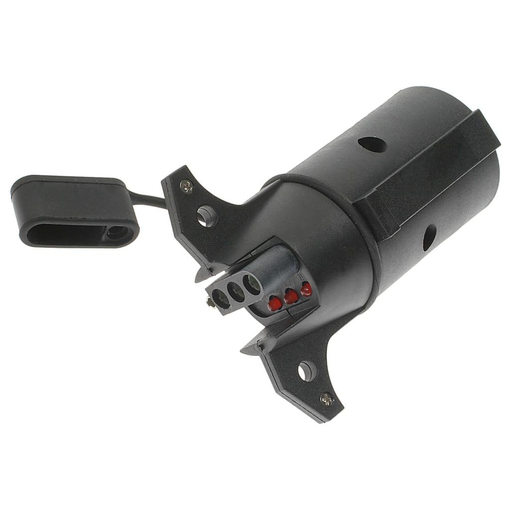 7-Blade Pollak Vehicle End to 4-Way Flat Trailer End Adapter with LED Tester