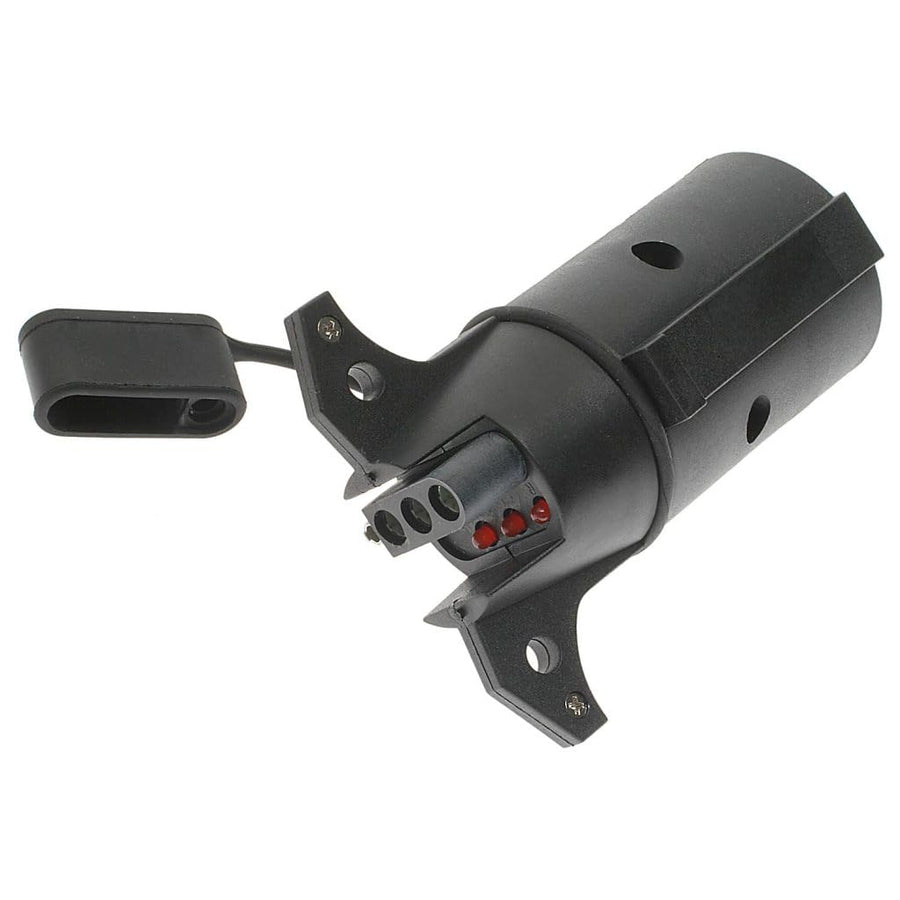 7-Blade Pollak Vehicle End to 4-Way Flat Trailer End Adapter with LED Tester