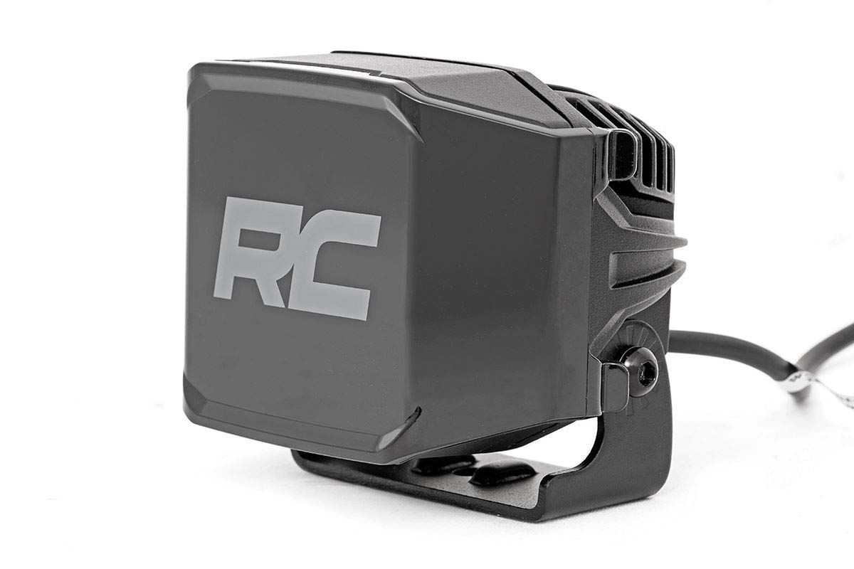 3" Wide Angle Rough Country OSRAM LED Lights | 13,500 Lumens | Pair - 70904 , Black