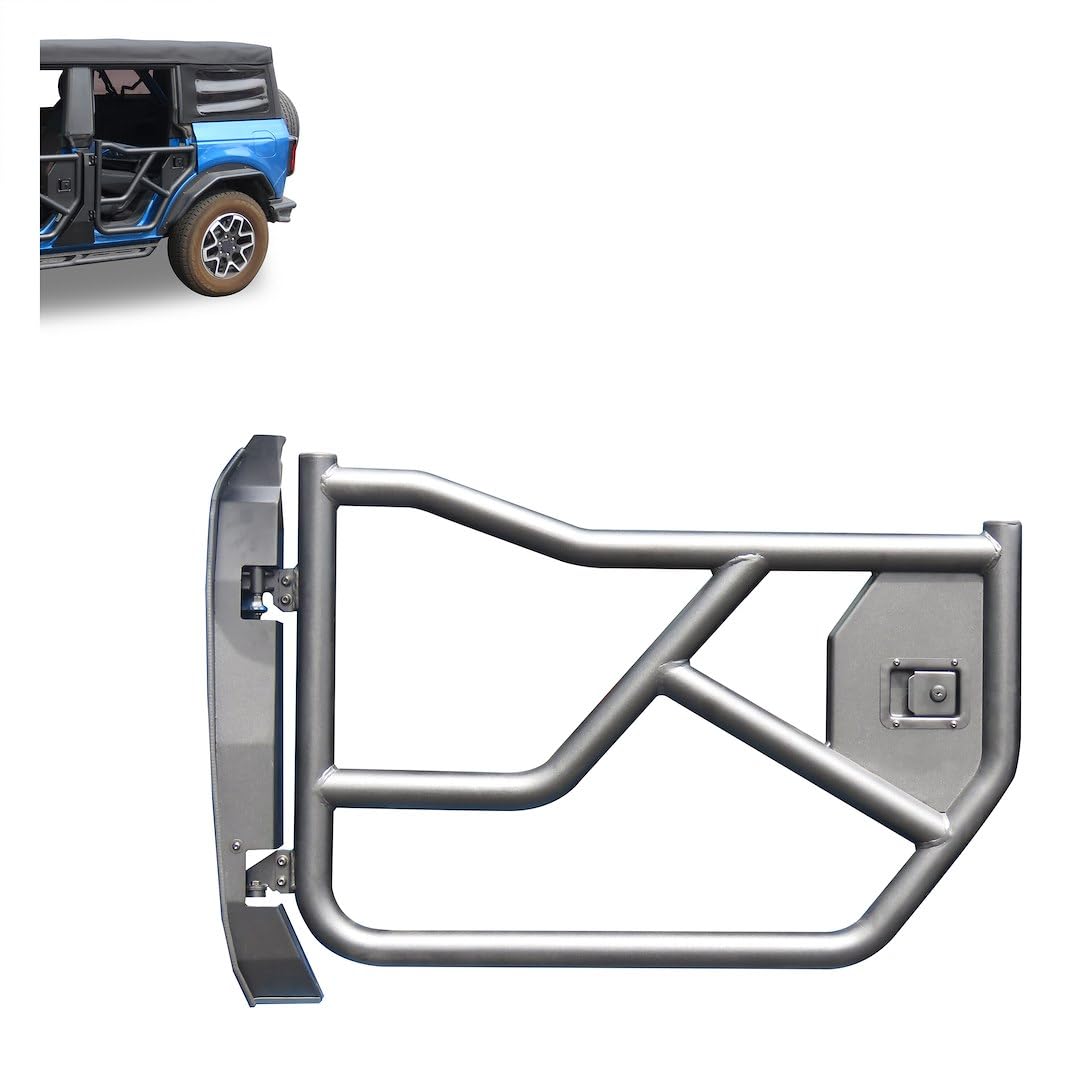 Tubular Rear Doors Black Horse Compatible with 2021-2024 Ford Bronco-TRDFB21 Tubular Metal