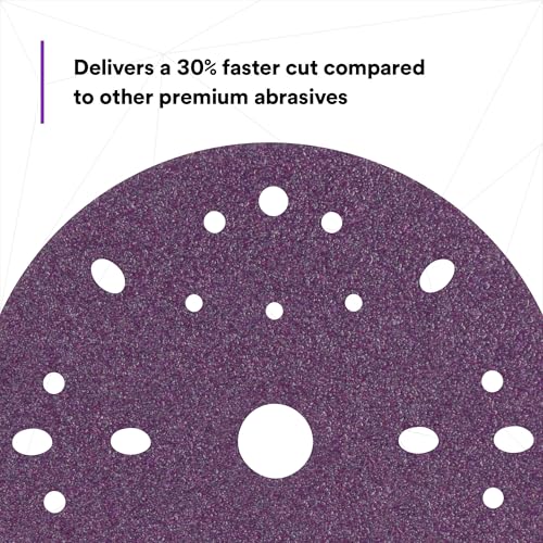 3M™ Cubitron™ II Clean Sanding Hookit™ Abrasive Disc, 31370, 6 in, 40+ grade, 25 discs per carton