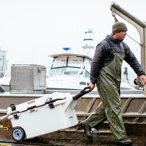 80 Quart Pelican Elite Cooler with Wheels (White)