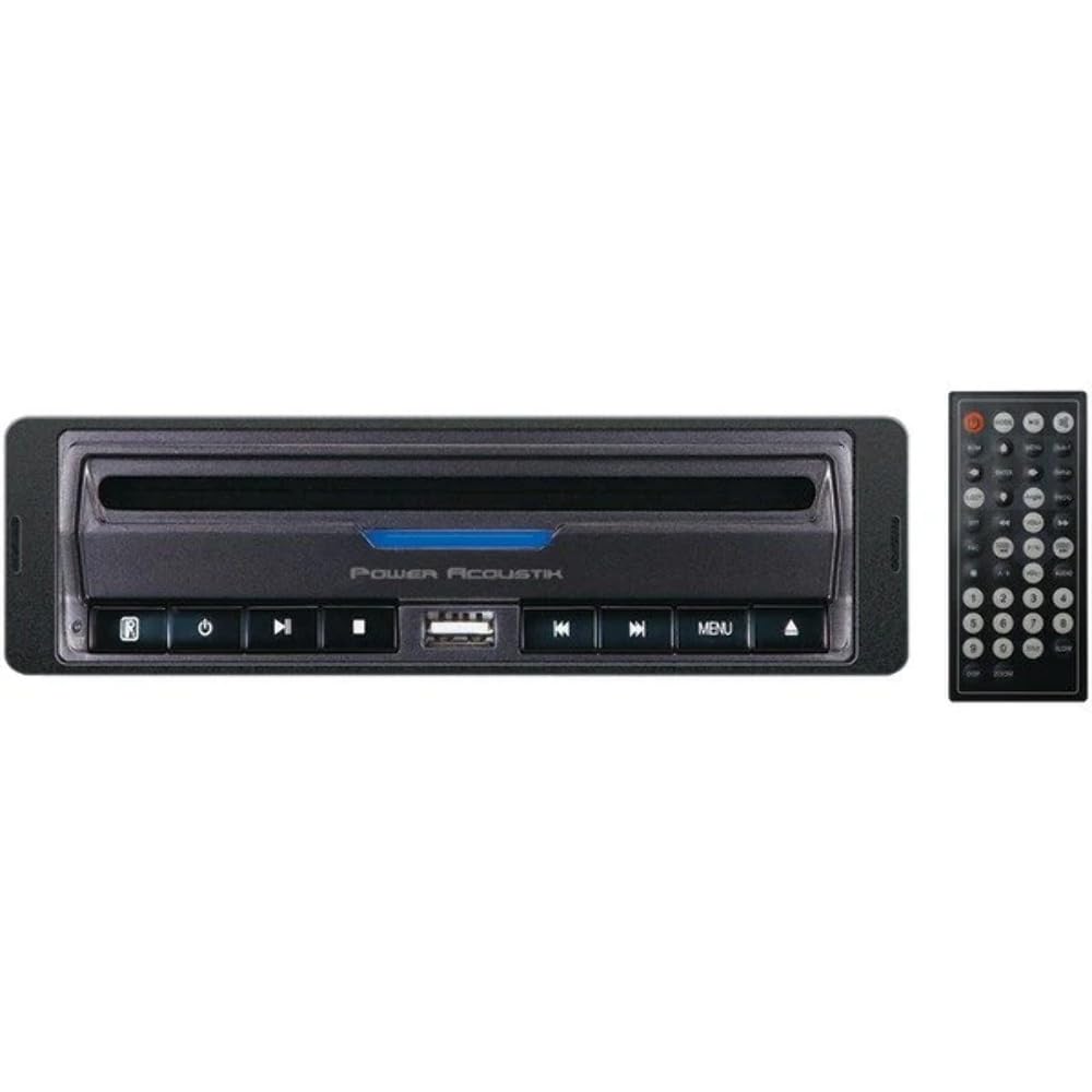 Power Acoustik DIN Size PADVD-390 in-Dash/Under-Dash DVD Player with USB/SD Input, Black