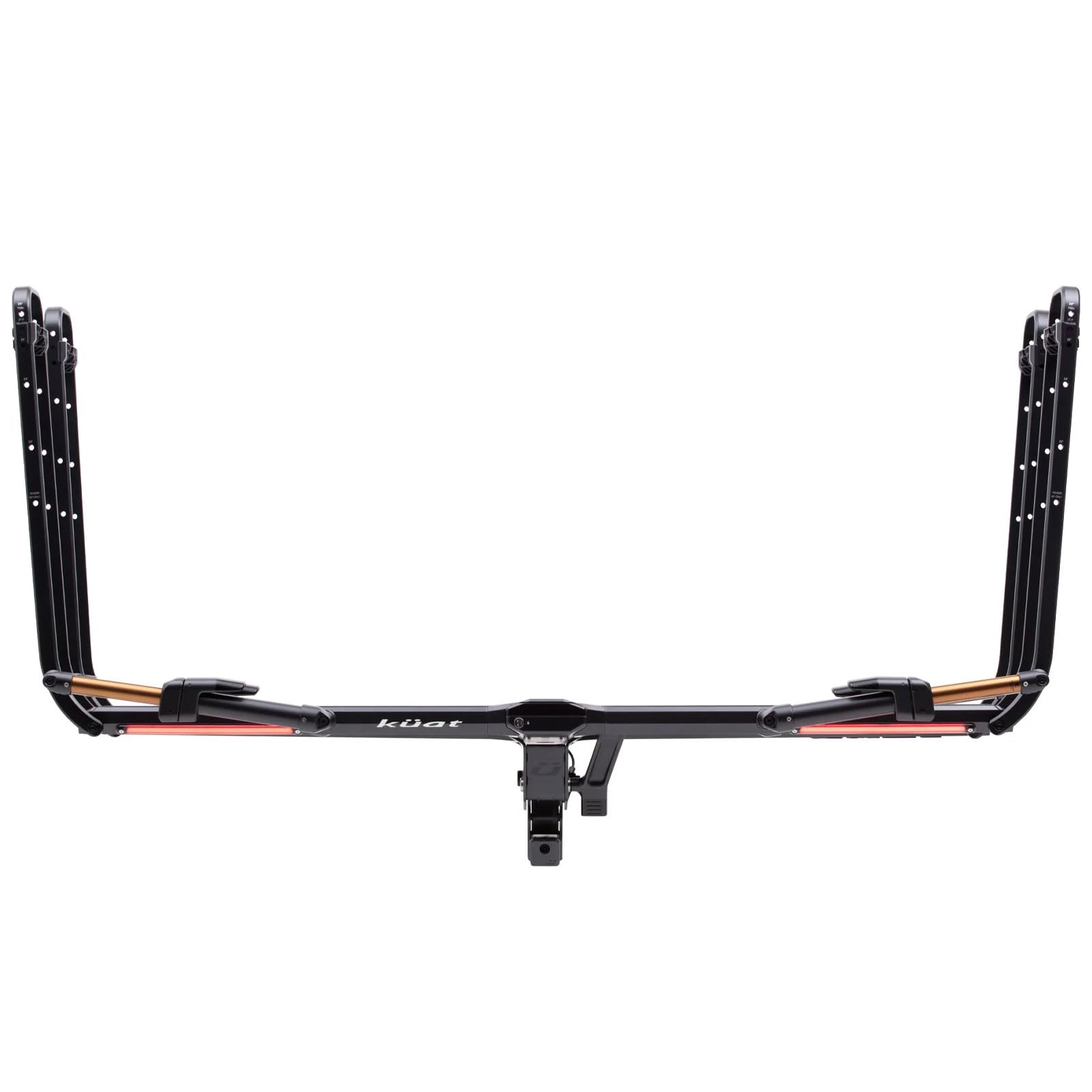 Piston Pro X KUAT 1.25" LED Dual Ratchet Hitch Rack - Secure Rugged Kashima-Coated Portable Foldable Easy-to-Use No Frame Contact 2-Bike Hauling Platform with 53" Max Wheelbase & 5" Max Tire Width
