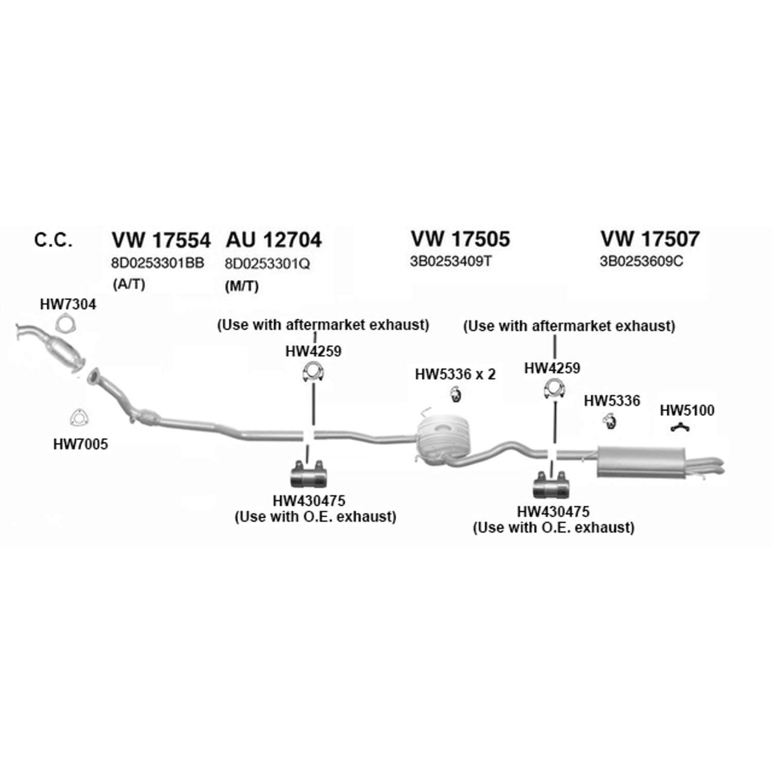 Exhaust Pipe ANSA (VW17554)