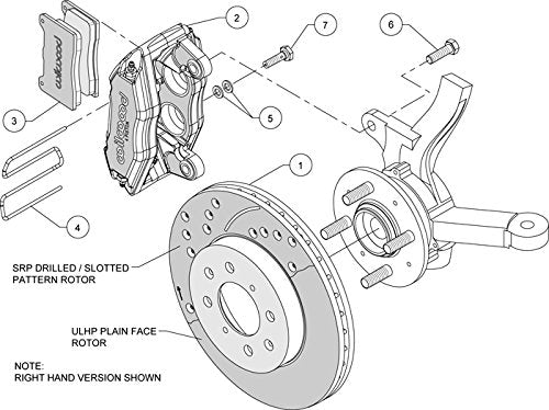 Wilwood Brake System, Front Forged DPHA, 4 Piston Caliper, 10.320 in Drilled/Slotted Iron Rotor, Offset Hat, Aluminum, Red Anodized, Acura Integra/Honda Civic/Fit 1990-2013, Kit