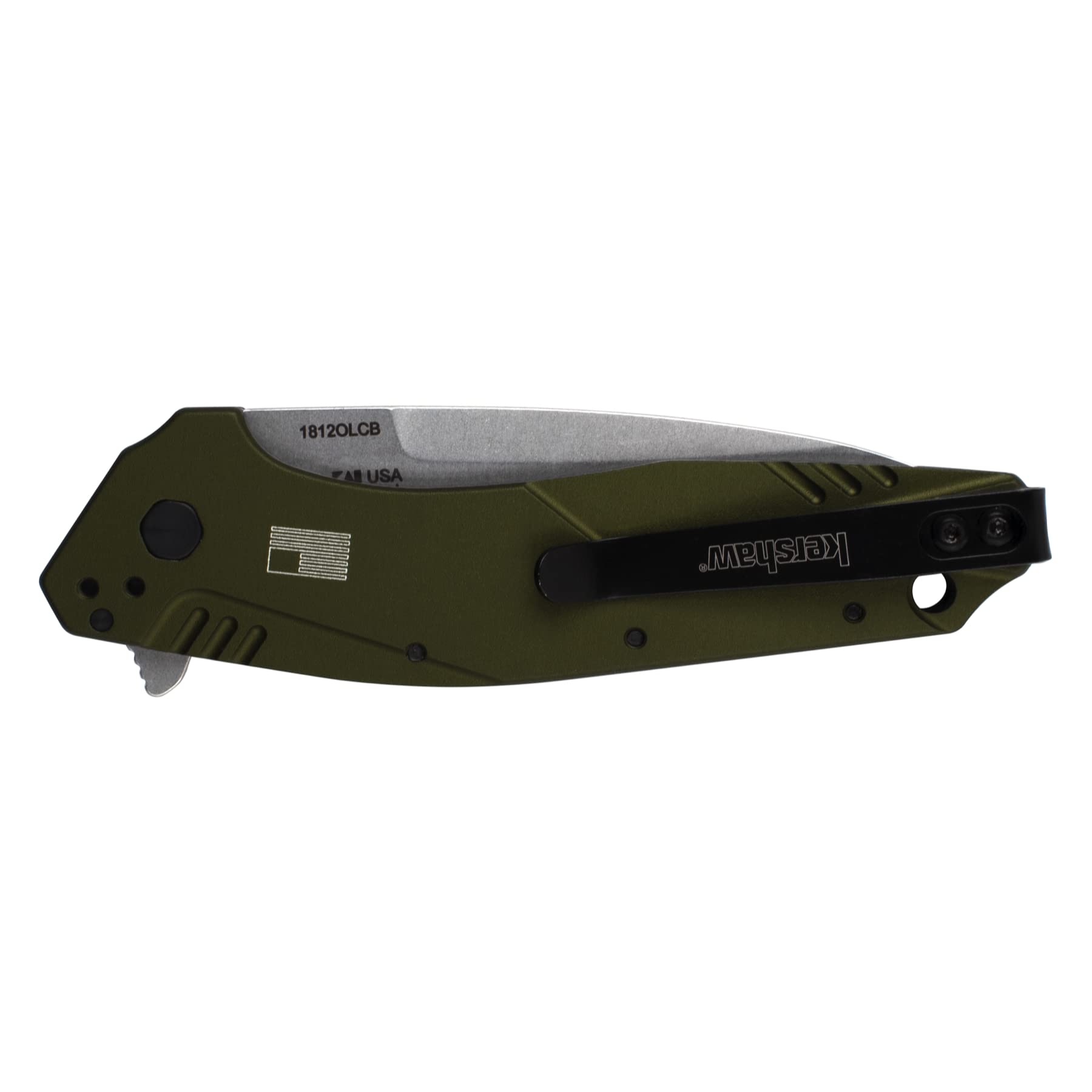 Kershaw Assisted Opening Dividend Knife Olive (3" Composite) 1812OLCB