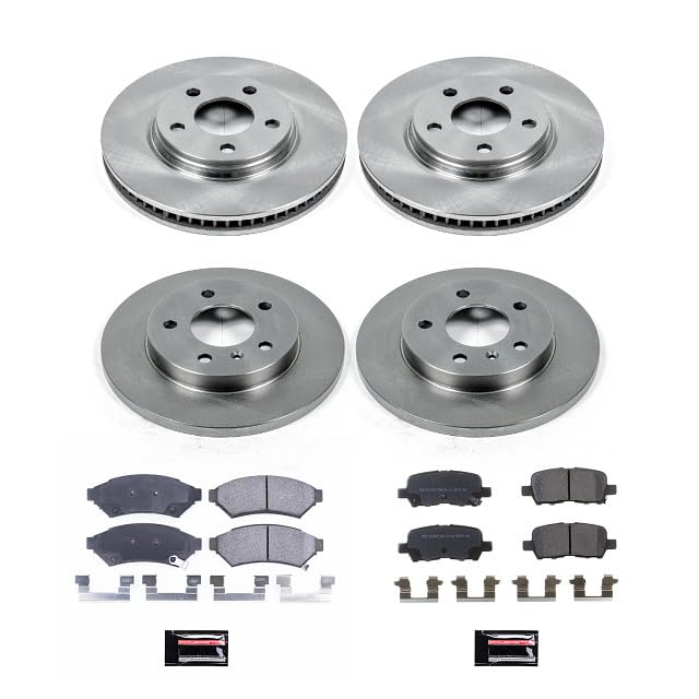 POWERSTOP Autospecialty KOE1589 Front and Rear Replacement Brake Kit-OE Brake Rotors & Ceramic Brake Pads For Buick Allure, Buick LaCrosse, Pontiac Grand Prix [Model Specific]