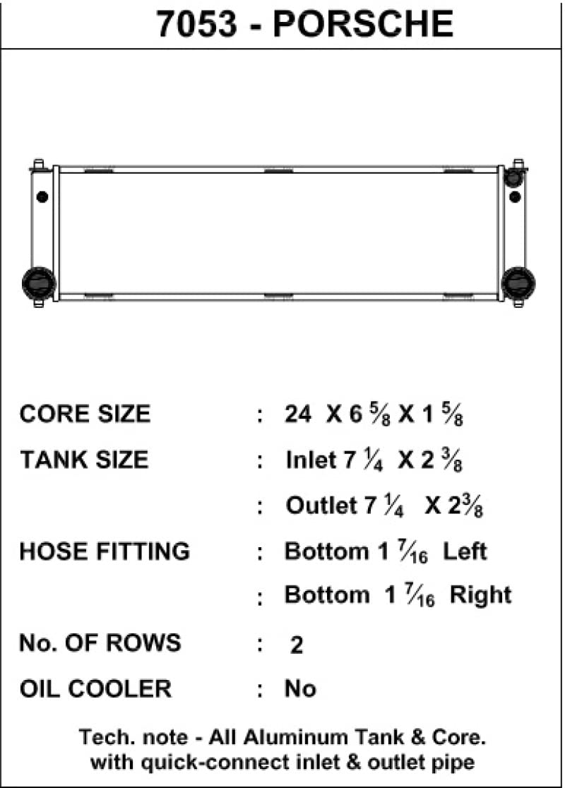 Center CSF Radiator 7053