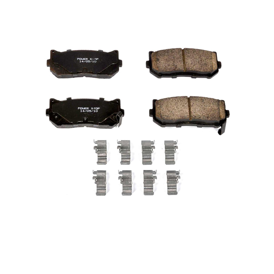 Power Stop Rear Brake Kit For Kia Spectra 2000-04 | Kia Sephia 1998-01 - Ceramic Brake Pads With Installation Hardware, 17-775