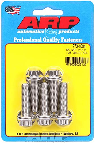 M10 x 1.25 x 40 ARP (773-1005) 12pt SS Bolts (5/pkg)
