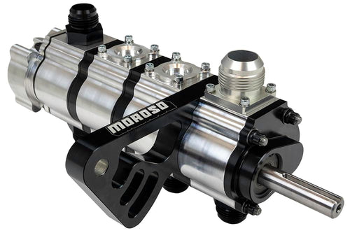 Moroso 4 Stage Tri-Lobe Dry Sump Oil Pump, Driver's Side Door Car Mount, 1.500" Pressure Section w/Fuel Pump Drive